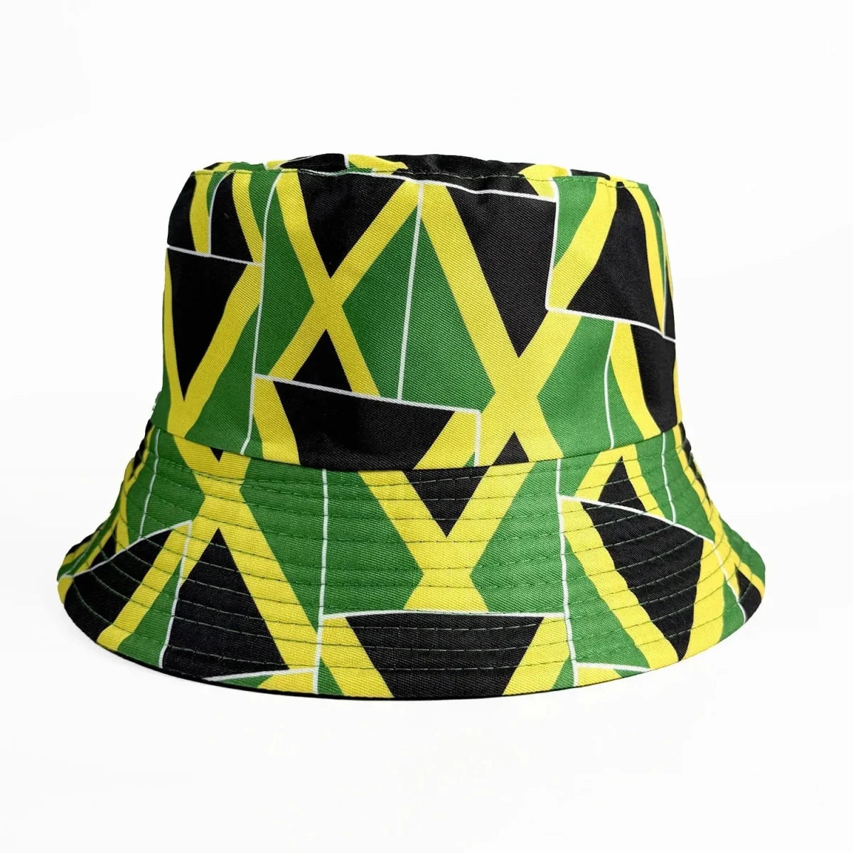 Reversible Flag Print Bucket Hat - WOWihte