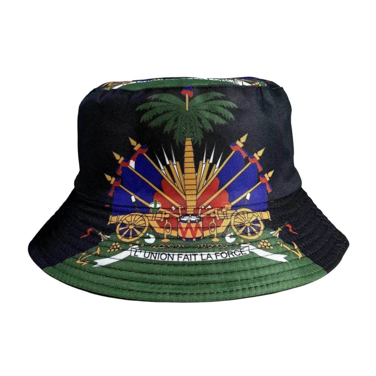 Reversible Flag Print Bucket Hat - WOWihte