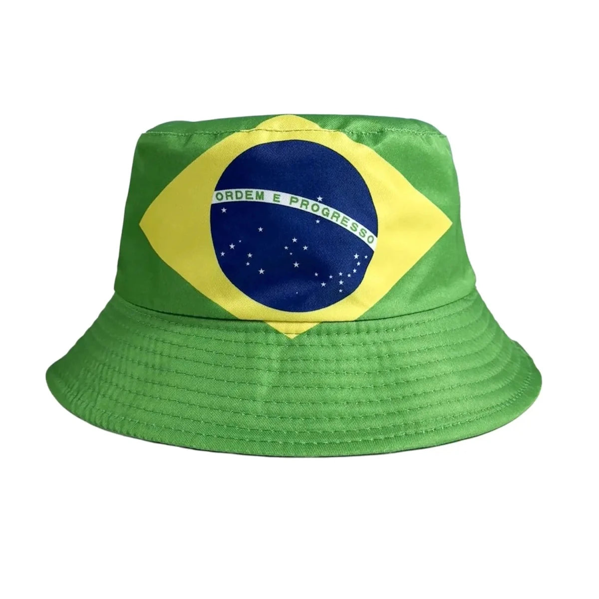 Reversible Flag Print Bucket Hat - WOWihte