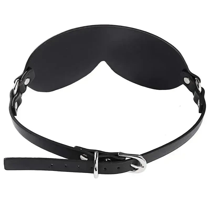 Riveted PU Leather Blindfold Mask - WOWihte
