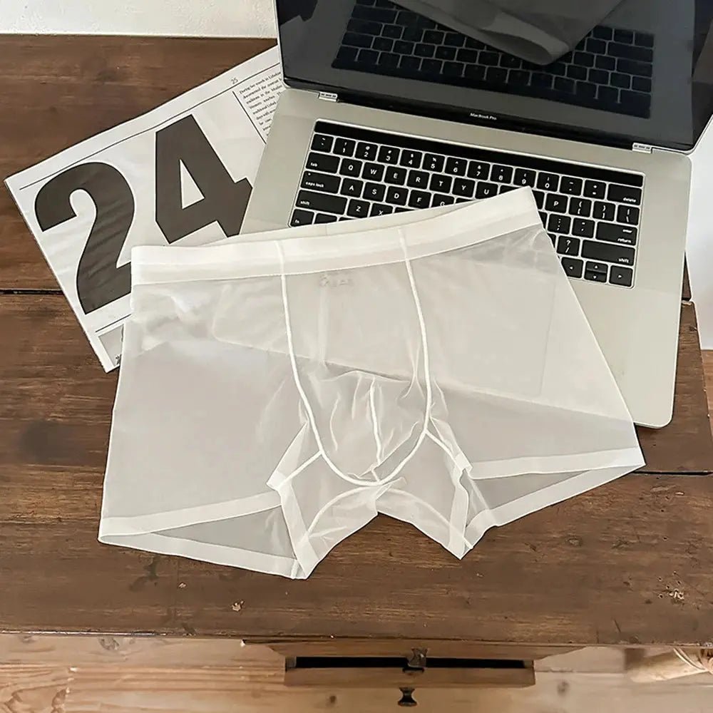 Seamless Ice Silk Boxer Shorts - WOWihte