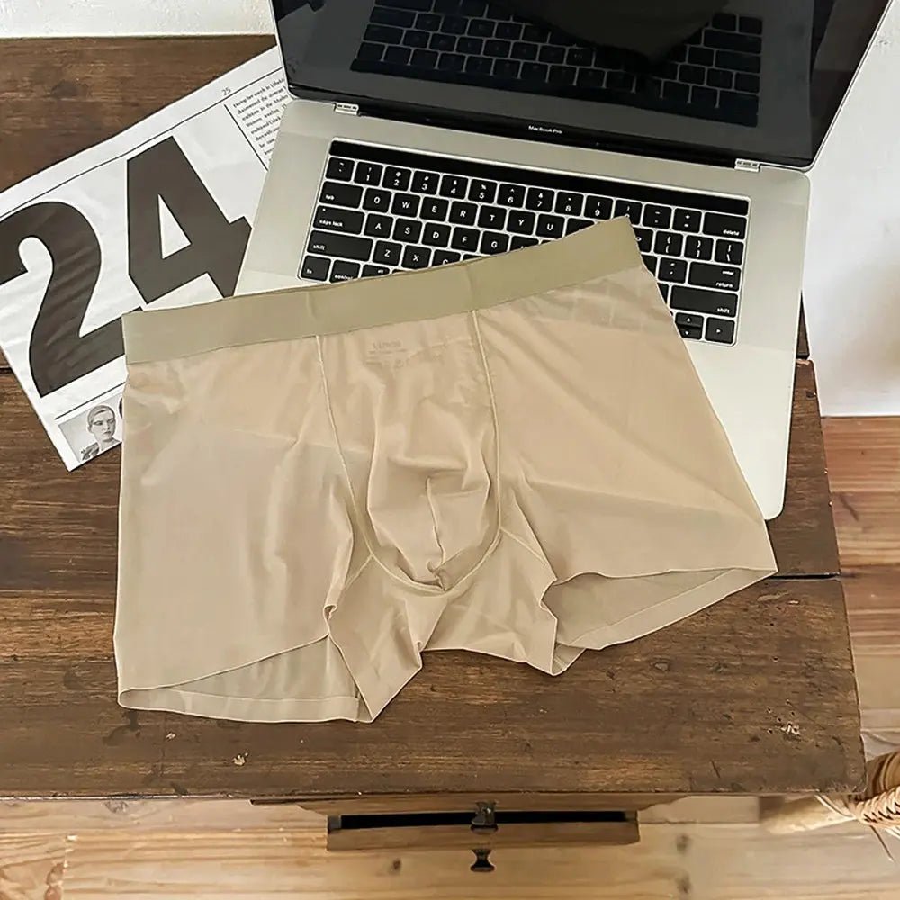 Seamless Ice Silk Boxer Shorts - WOWihte