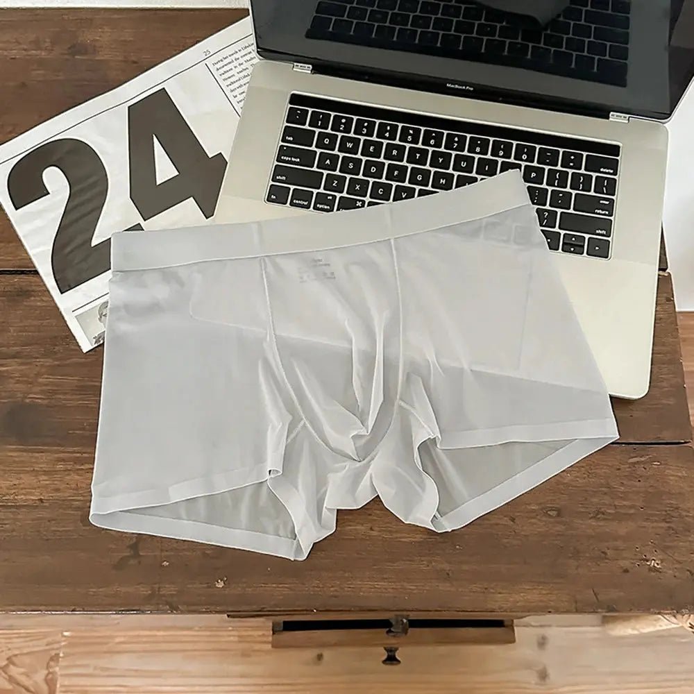 Seamless Ice Silk Boxer Shorts - WOWihte