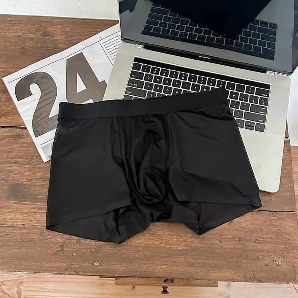 Seamless Ice Silk Boxer Shorts - WOWihte