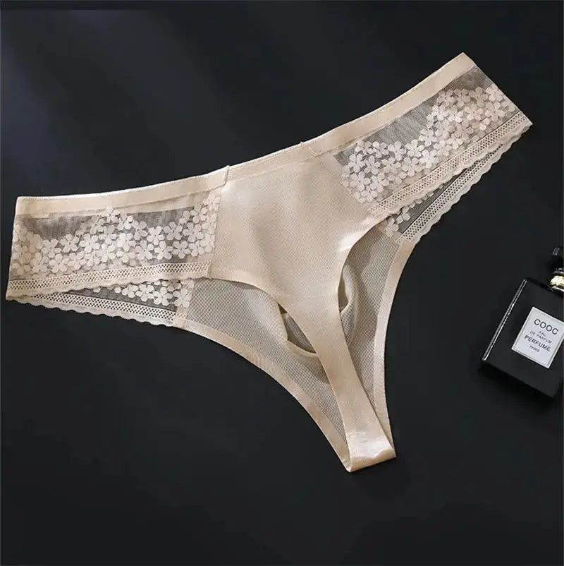 Seamless Lace 3D Men's Thong - WOWihte