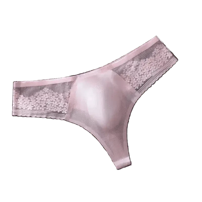 Seamless Lace 3D Men's Thong - WOWihte