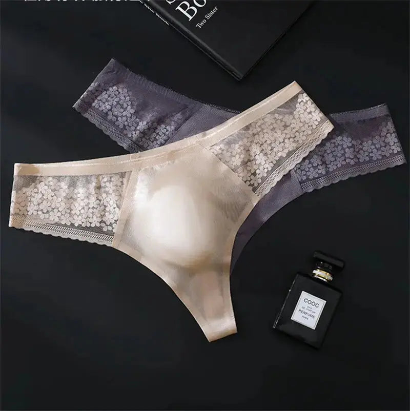 Seamless Lace 3D Men's Thong - WOWihte