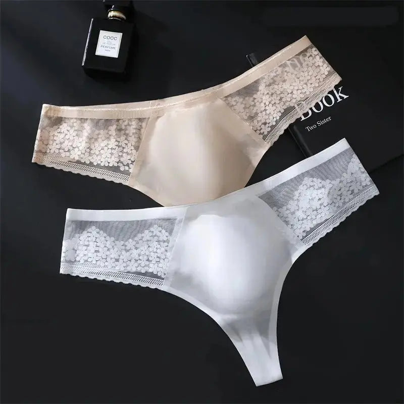 Seamless Lace 3D Men's Thong - WOWihte