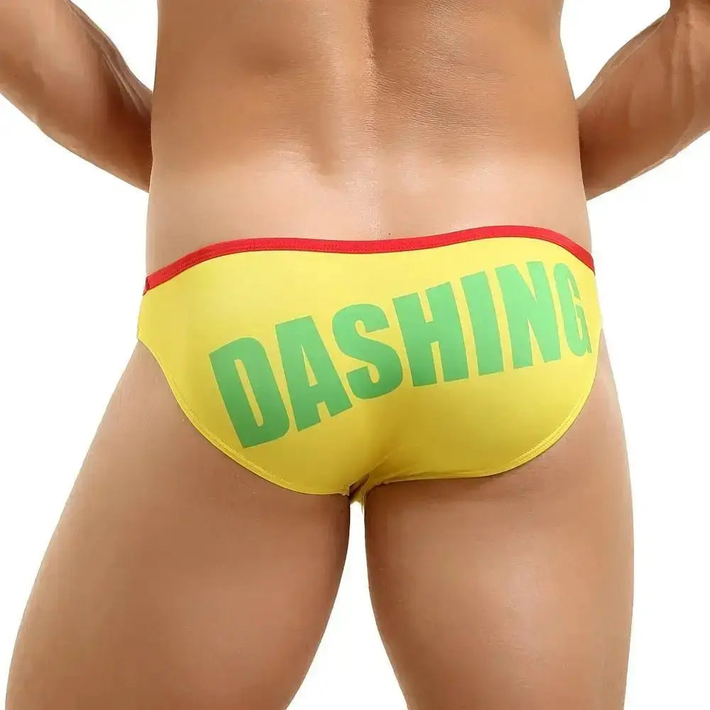 SEOBEAN Men's Briefs Sexy Low - waist Bikini Underwear Men Underpants Briefs Fashion Multicolor Briefs For Man - WOWihte