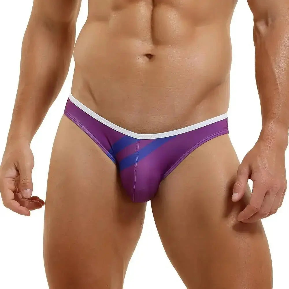 SEOBEAN Men's Briefs Sexy Low - waist Bikini Underwear Men Underpants Briefs Fashion Multicolor Briefs For Man - WOWihte