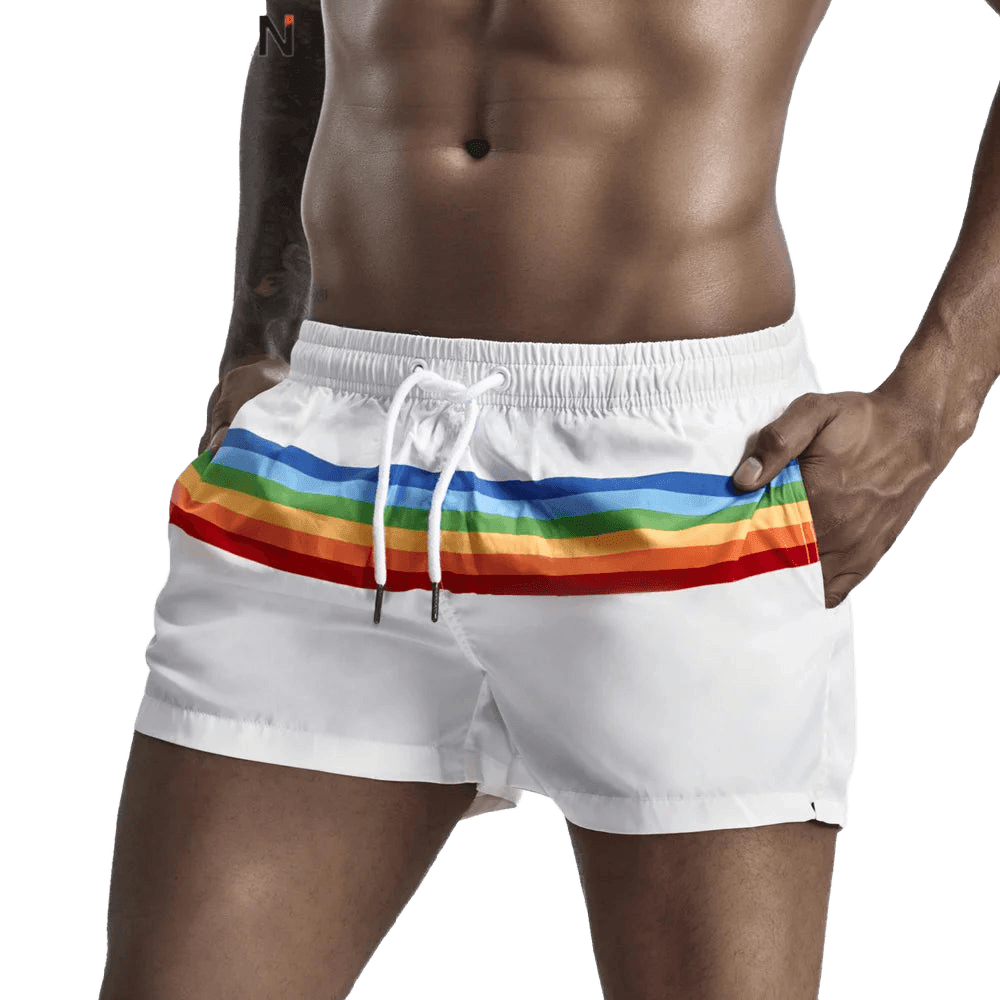 SEOBEAN Quick Dry Beach Shorts - WOWihte