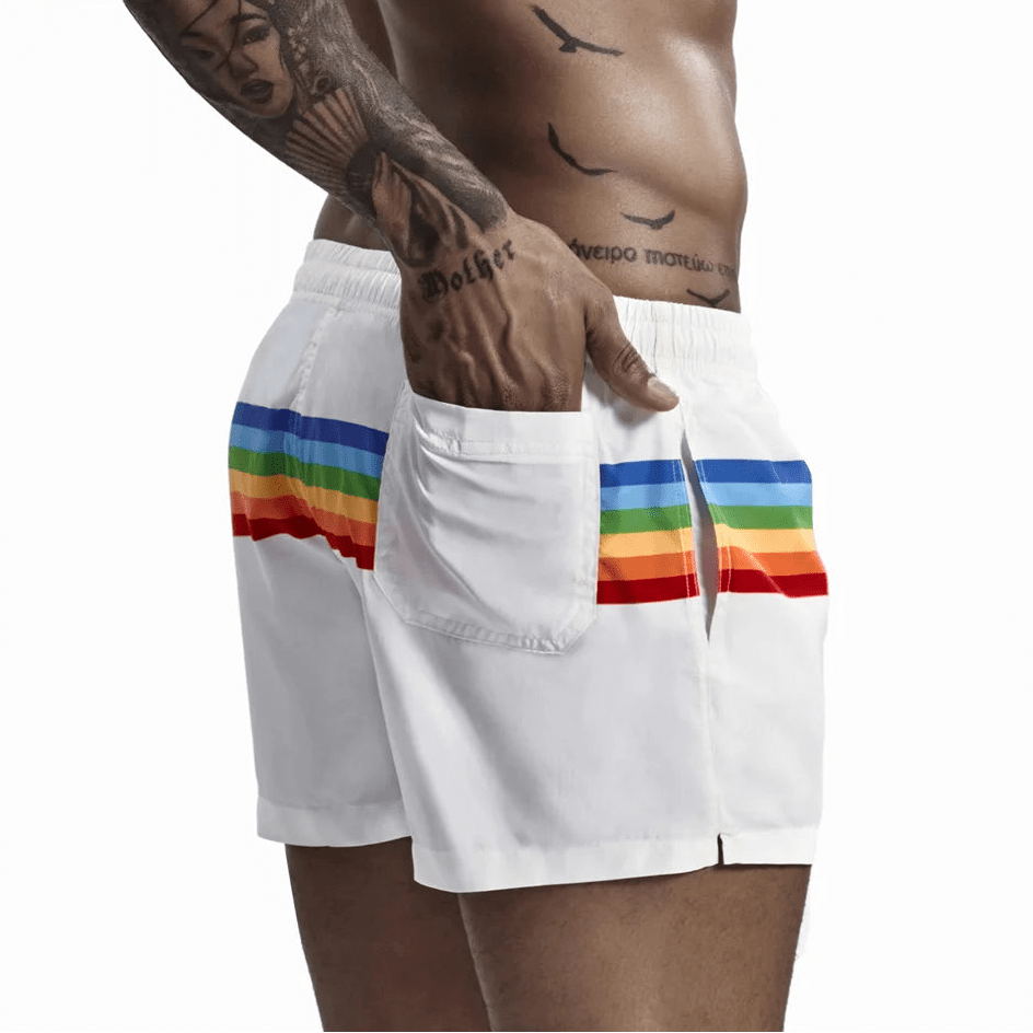 SEOBEAN Quick Dry Beach Shorts - WOWihte