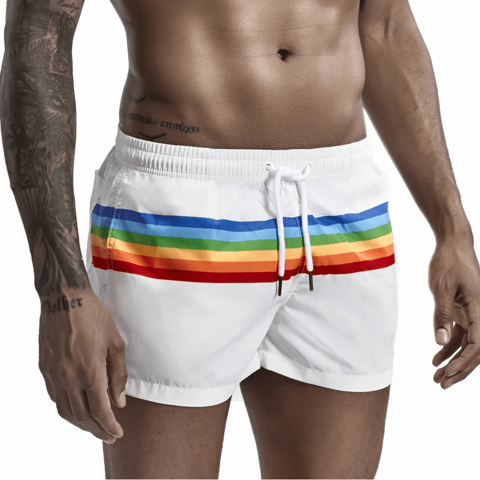 SEOBEAN Quick Dry Beach Shorts - WOWihte