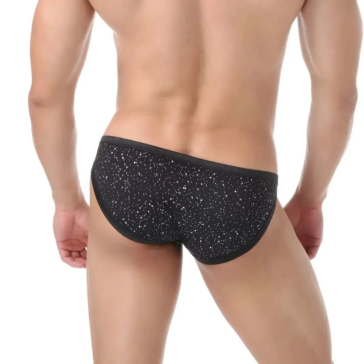 Sequin Shiny Low-Rise Bikini Briefs - WOWihte