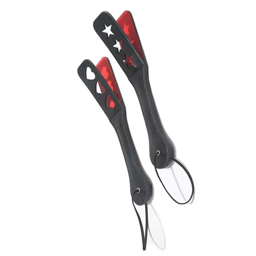 Sex Red Heart XOXO Hollow Out Words Flirting BDSM Toys Paddle Split Whip Hollow out Flogger Sexy Adults Products for Lovers - WOWihte