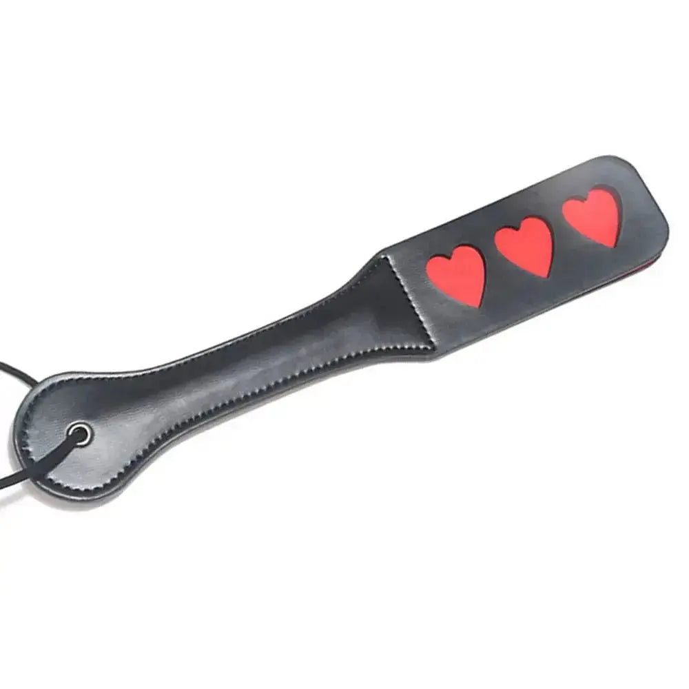 Sex Red Heart XOXO Hollow Out Words Flirting BDSM Toys Paddle Split Whip Hollow out Flogger Sexy Adults Products for Lovers - WOWihte