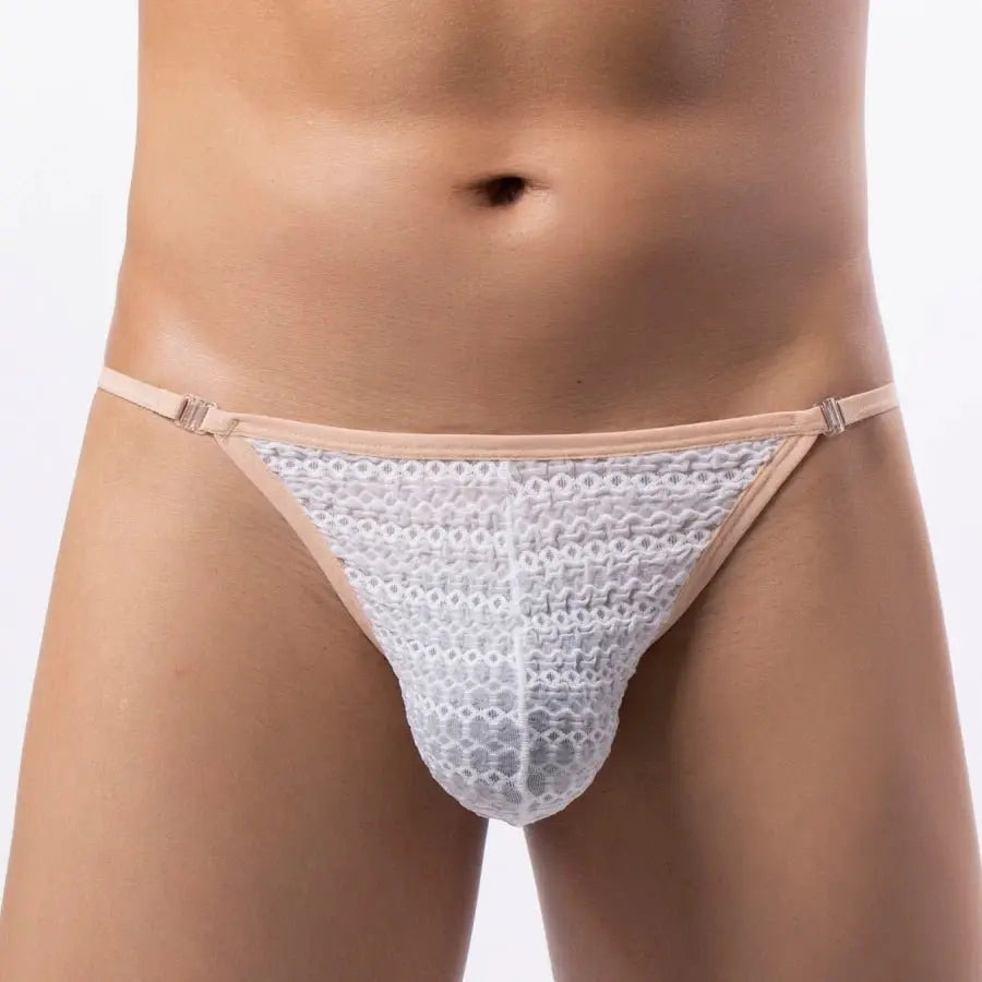 Sexy Breathable Men's Low - Rise Thong - WOWihte