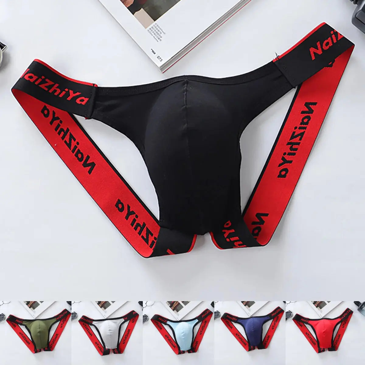 Sexy Breathable Men's Thong Panties - WOWihte