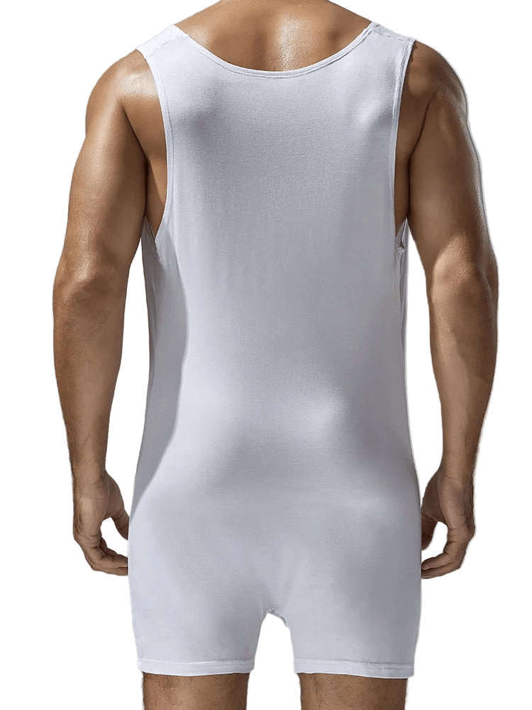 Sexy Breathable Sleeveless Onesie Jumpsuit - WOWihte
