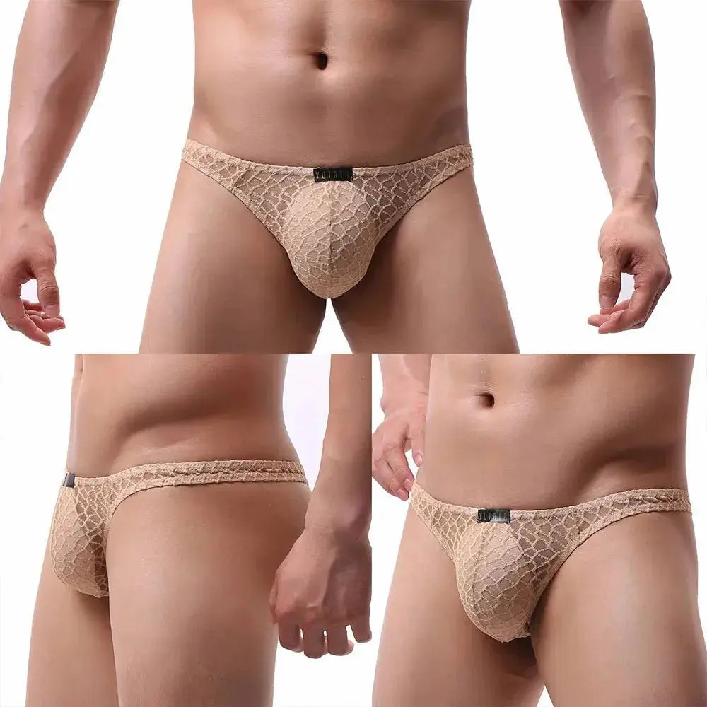 Sexy Lace Men's Thongs - WOWihte