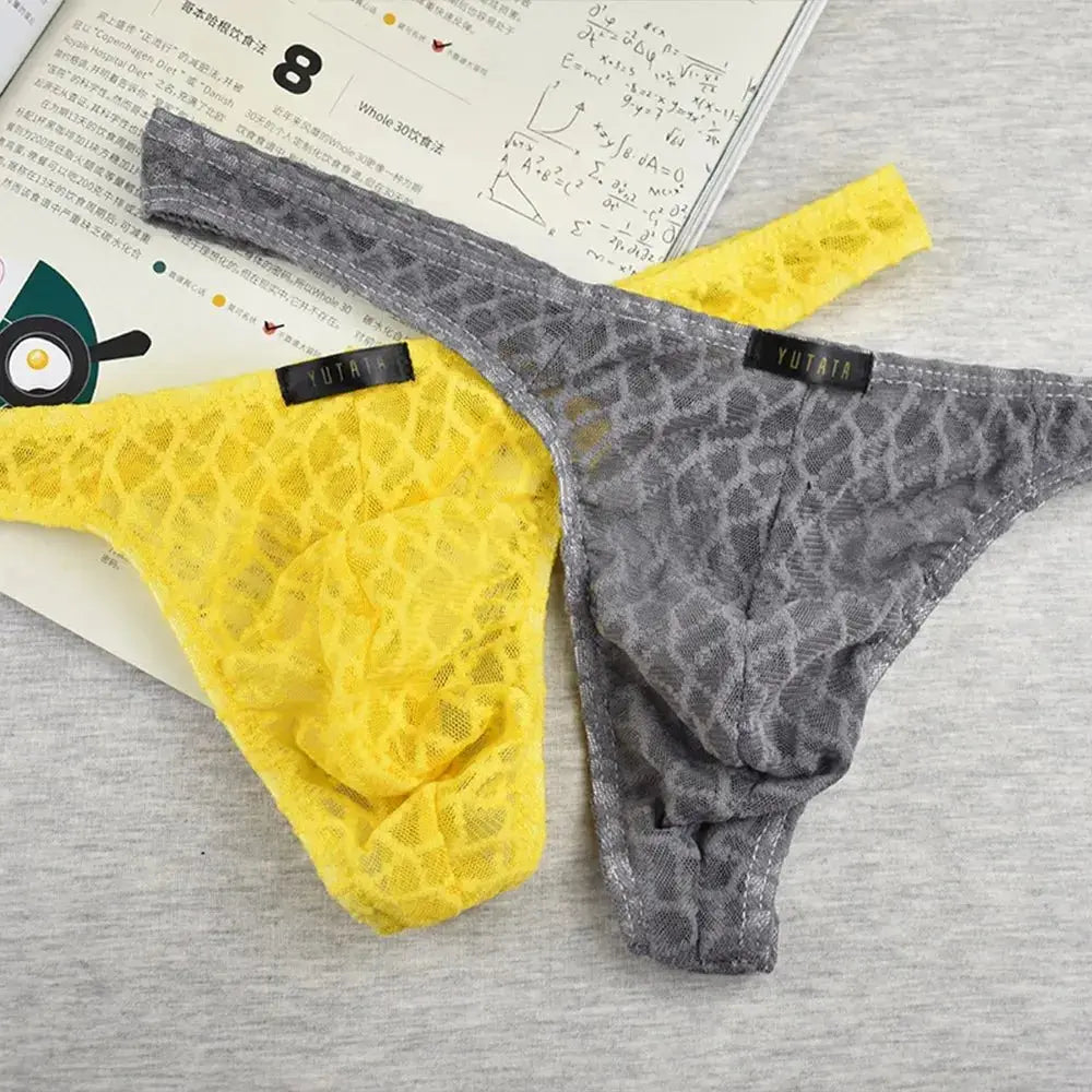 Sexy Lace Men's Thongs - WOWihte