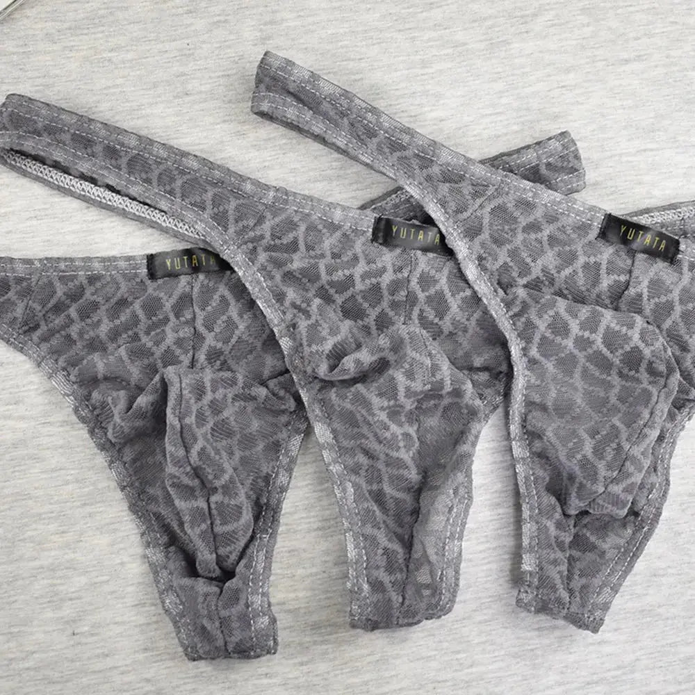 Sexy Lace Men's Thongs - WOWihte