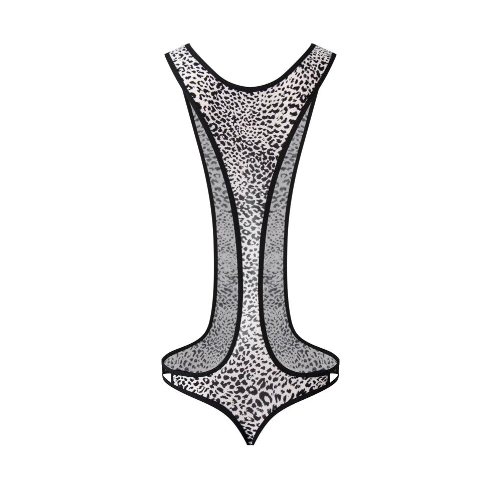 Sexy Leopard Men's T - Back Bodysuit - WOWihte