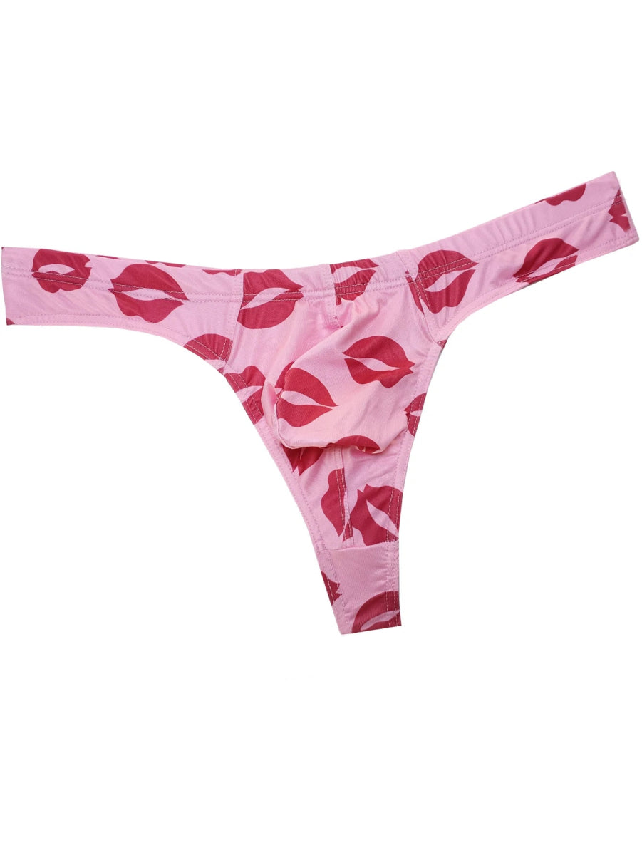 Sexy Low - Rise Mouthprint Thong - WOWihte