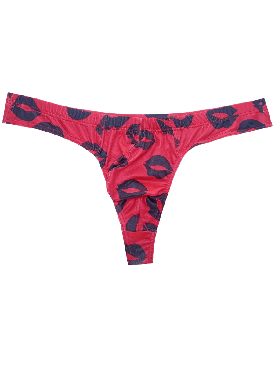 Sexy Low - Rise Mouthprint Thong - WOWihte