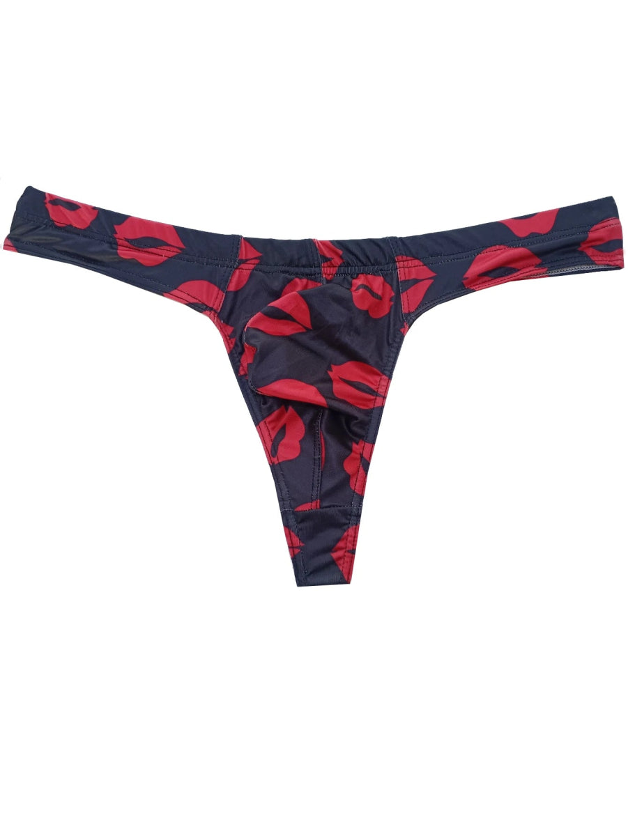 Sexy Low - Rise Mouthprint Thong - WOWihte