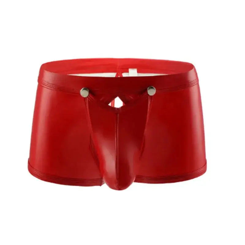 Sexy Mens Leather Boxer - WOWihte
