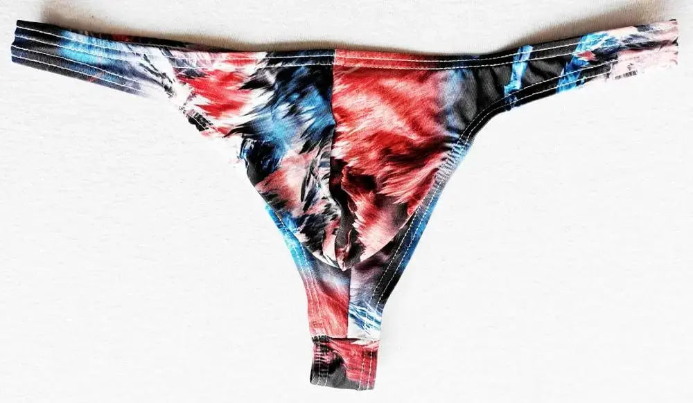 Sexy Men's Low - Rise Striped Thong - WOWihte