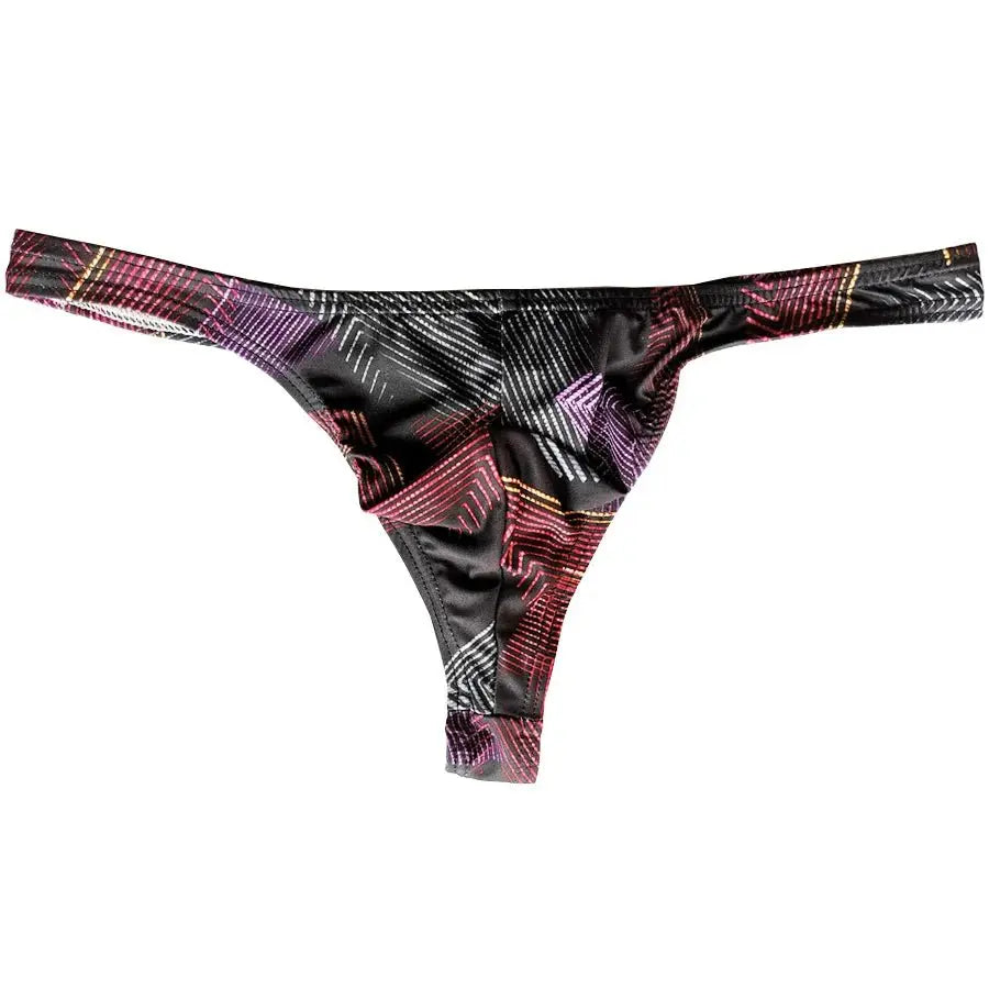 Sexy Men's Low - Rise Striped Thong - WOWihte