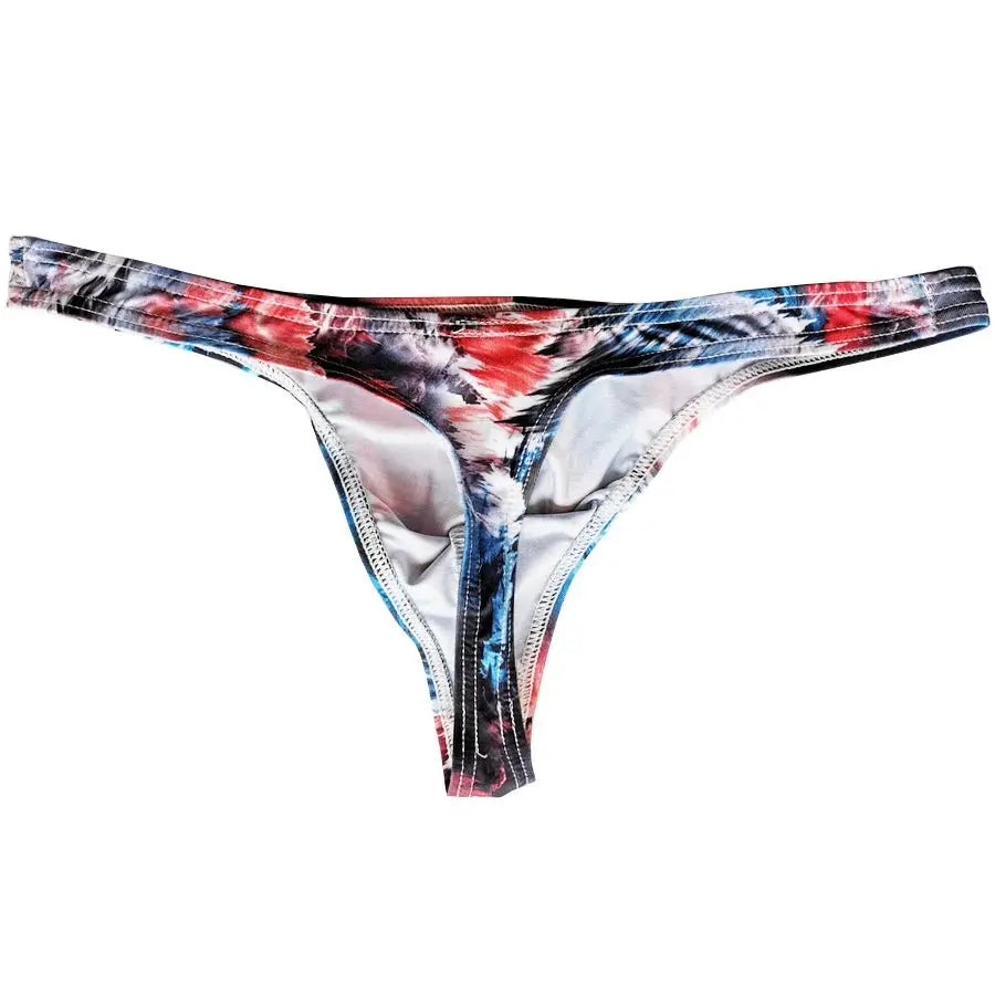 Sexy Men's Low - Rise Striped Thong - WOWihte