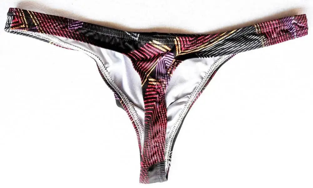 Sexy Men's Low - Rise Striped Thong - WOWihte