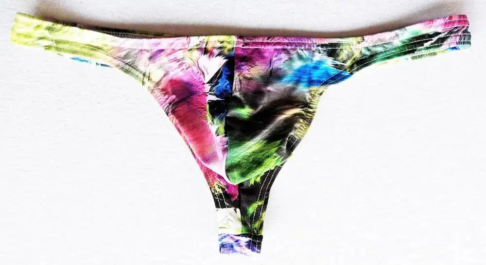 Sexy Men's Low - Rise Striped Thong - WOWihte