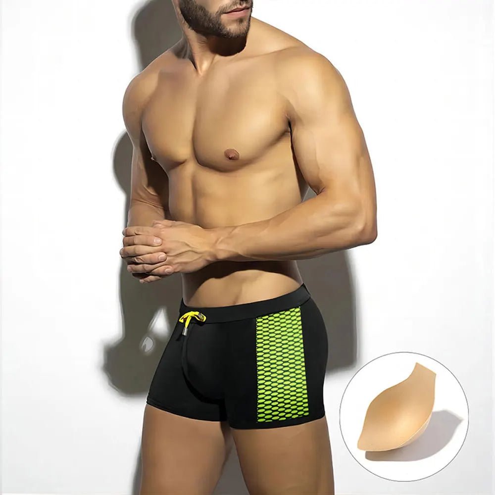 Sexy Men's Low Waist Surfing Trunks - WOWihte