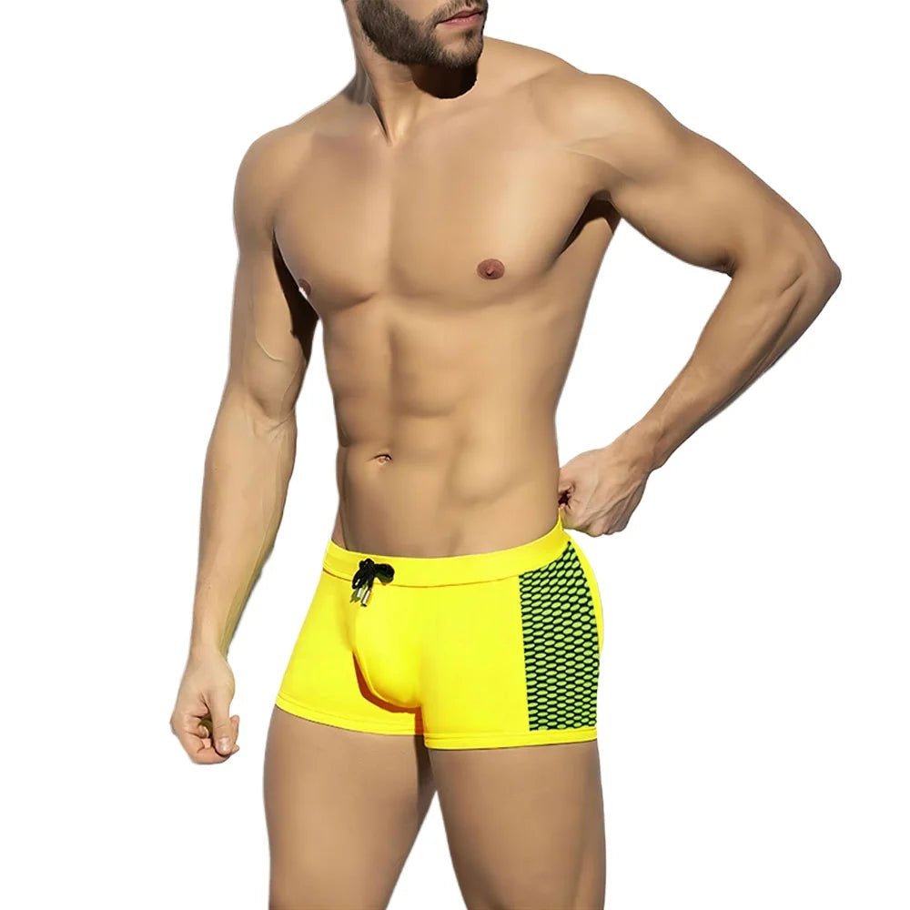 Sexy Men's Low Waist Surfing Trunks - WOWihte