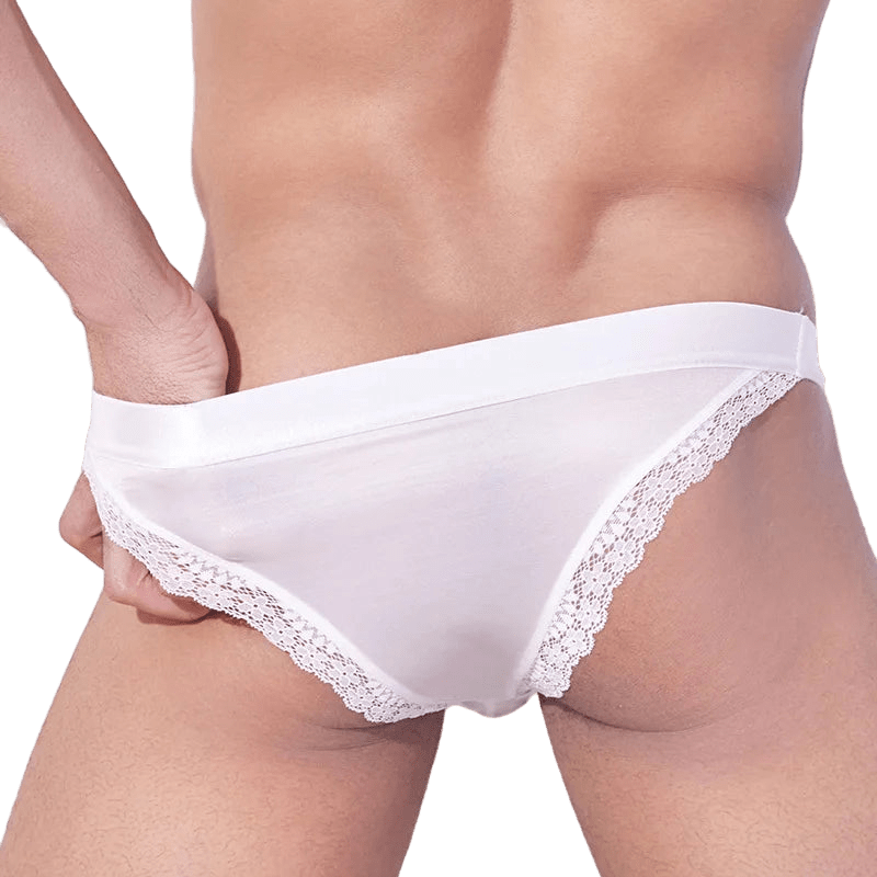 Sexy Men's Oil Shiny Briefs Underwear - WOWihte