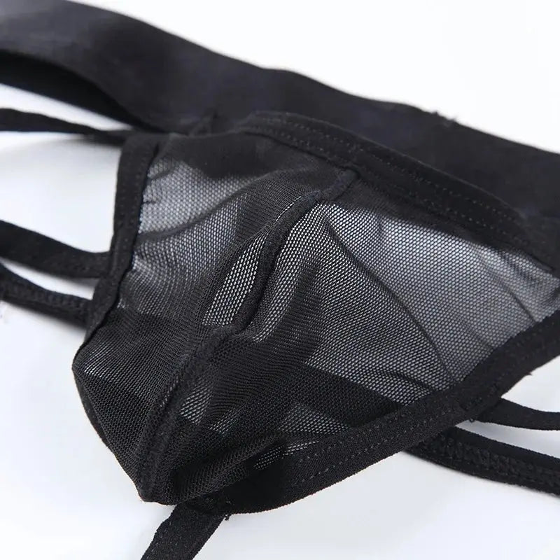 Sexy Men's See - Through Jockstrap Underwear - WOWihte