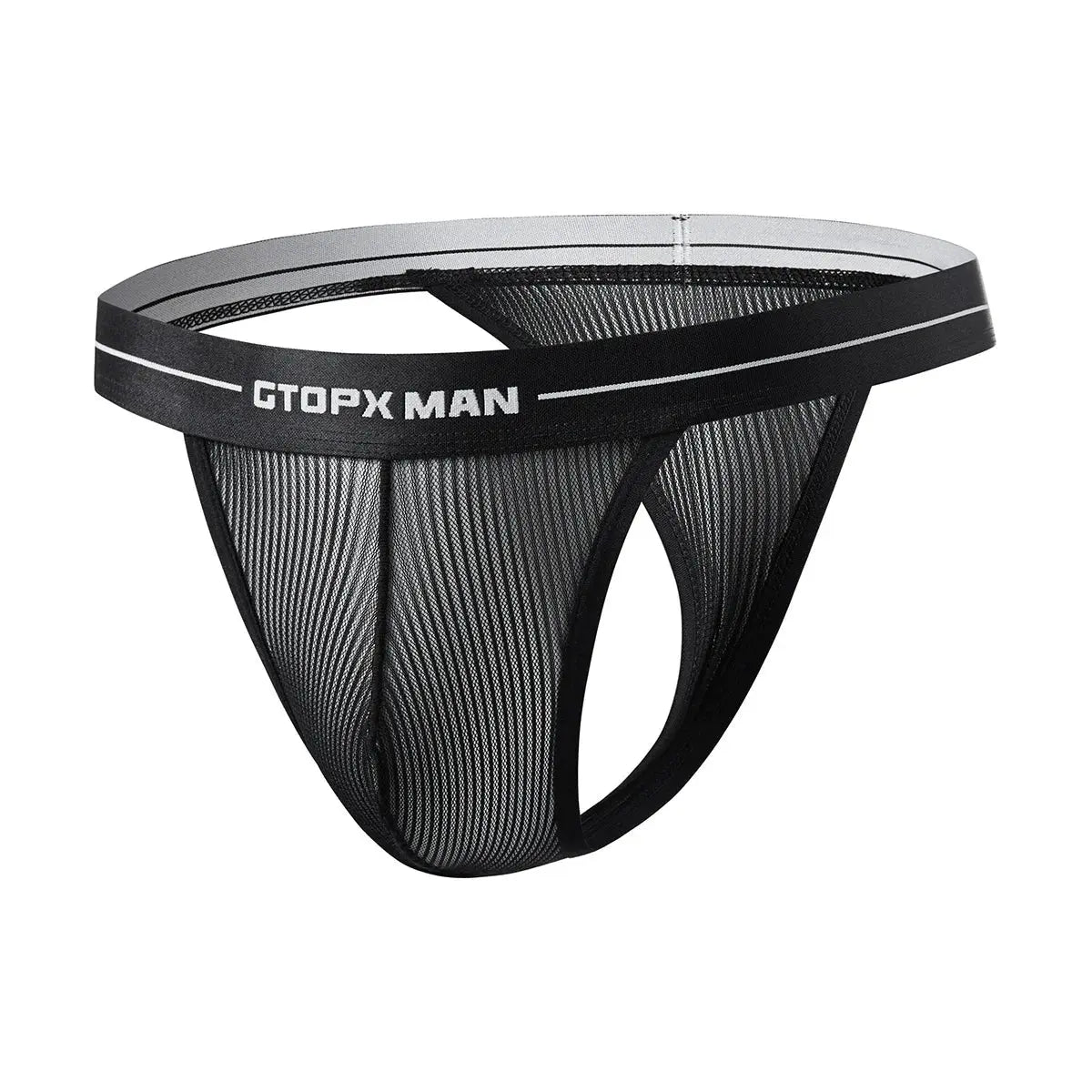 Sexy Men's Sheer Mesh Thong - WOWihte