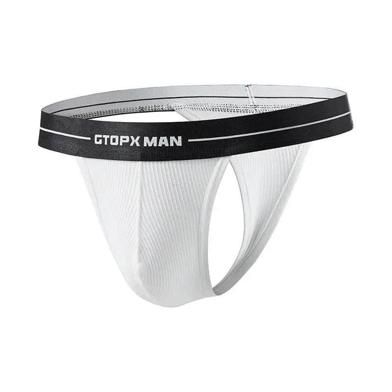 Sexy Men's Sheer Mesh Thong - WOWihte