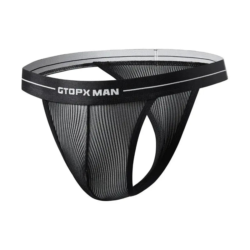 Sexy Men's Sheer Mesh Thong - WOWihte