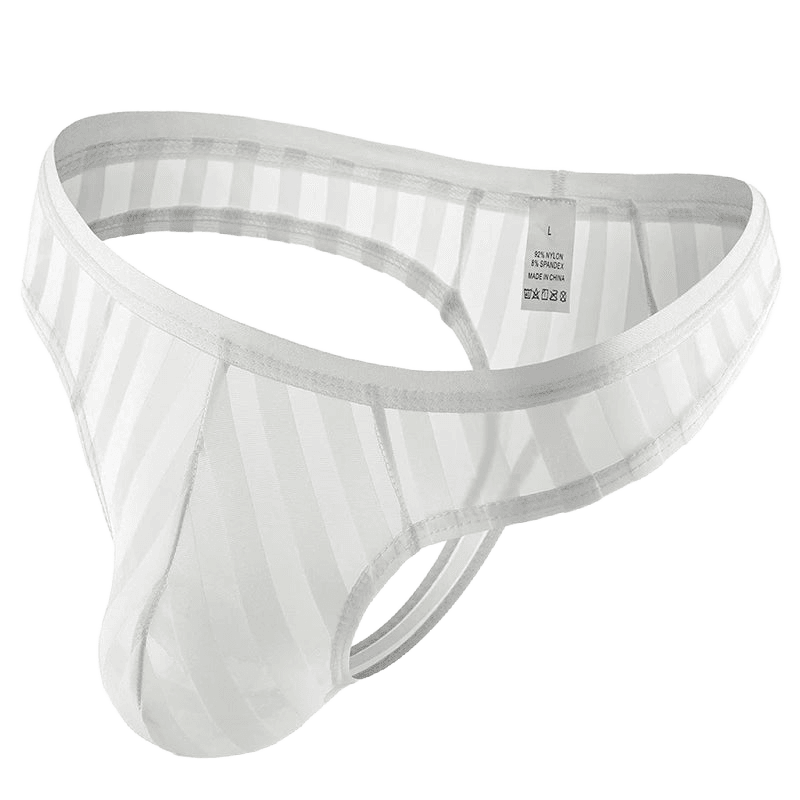 Sexy Men's Sheer Mesh Thong - WOWihte