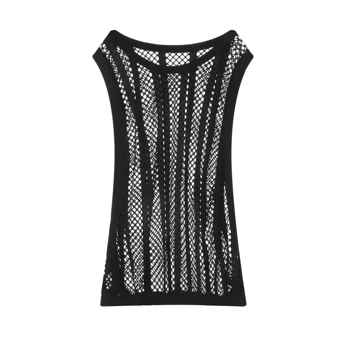 Sexy Mesh See - Through Tank Top - WOWihte