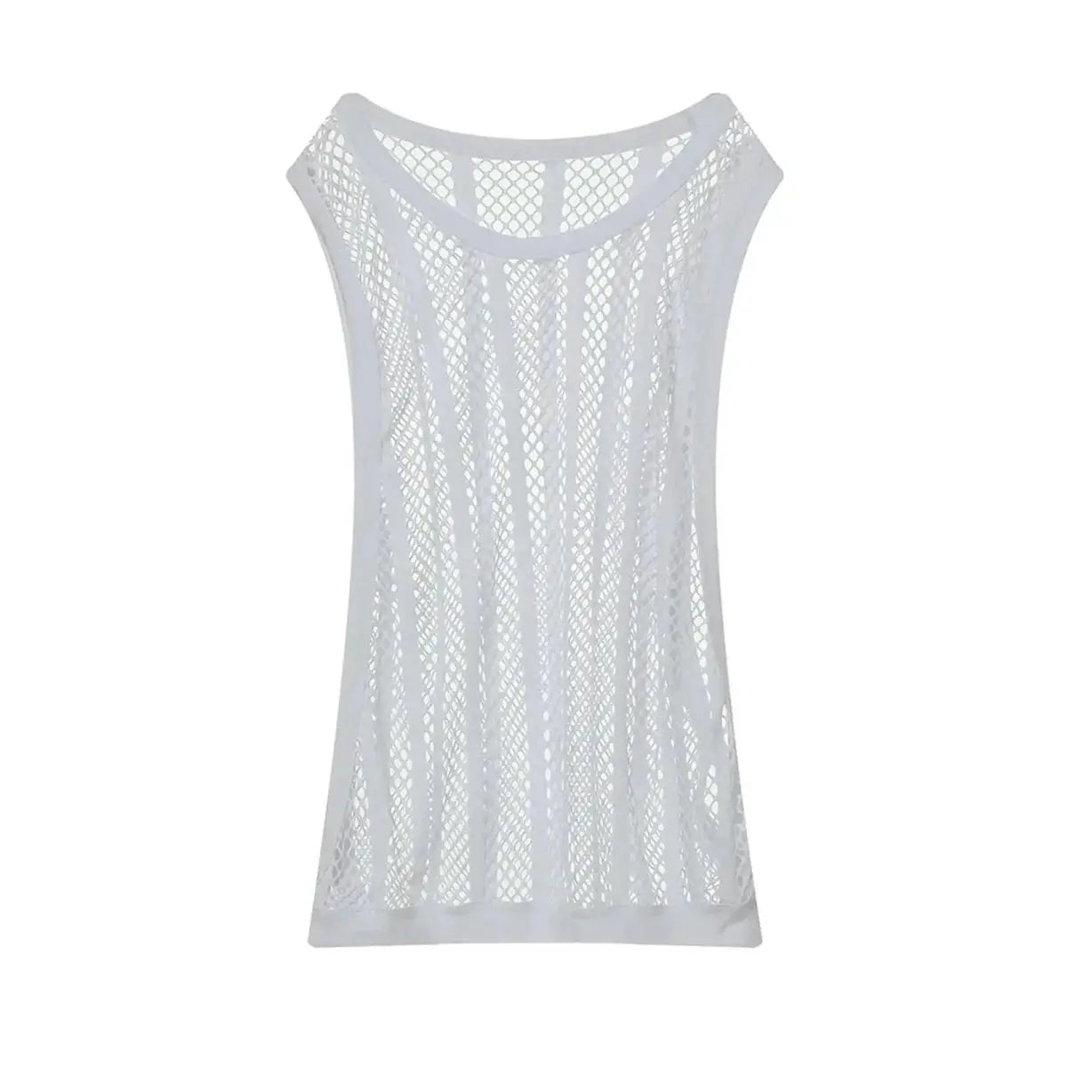 Sexy Mesh See - Through Tank Top - WOWihte