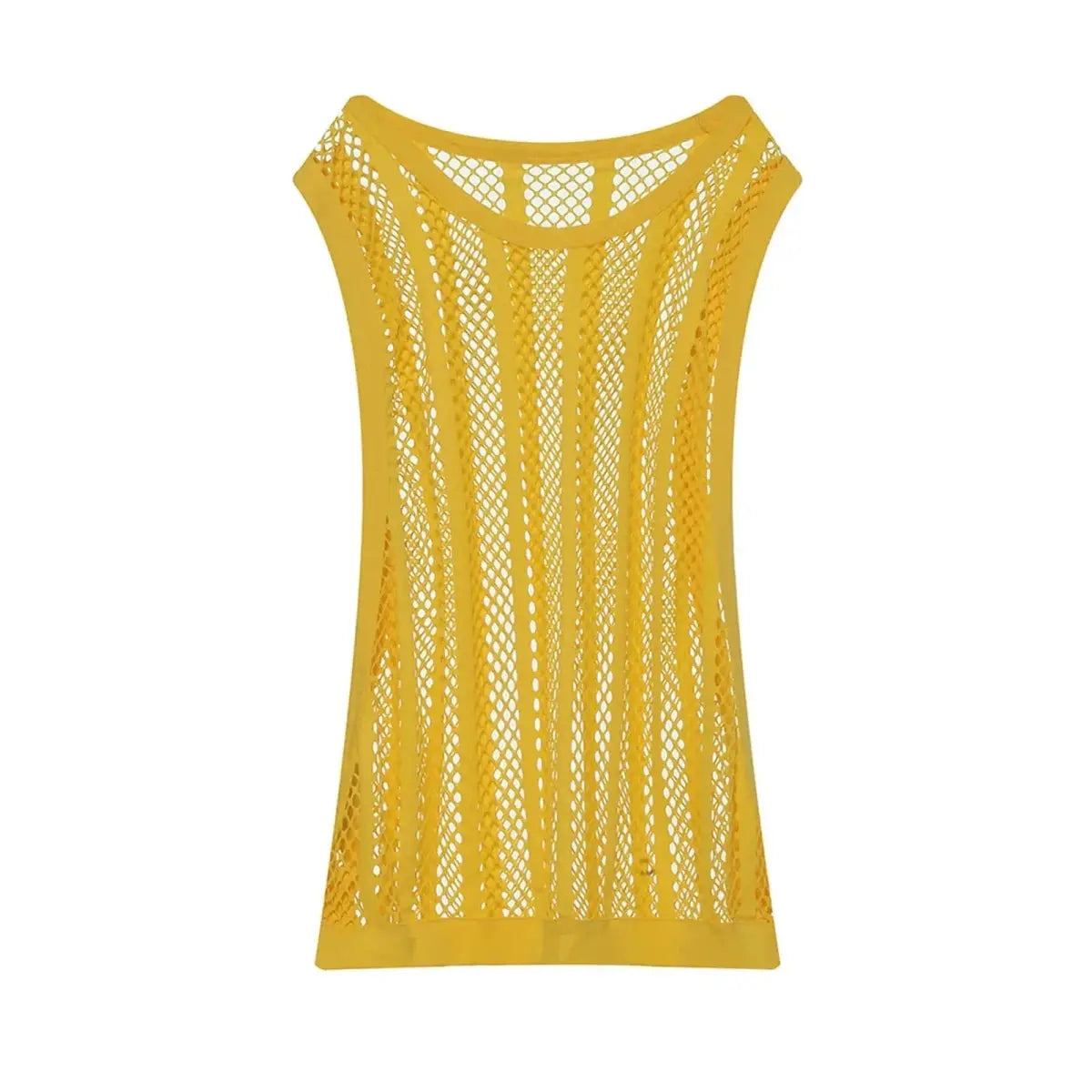 Sexy Mesh See - Through Tank Top - WOWihte