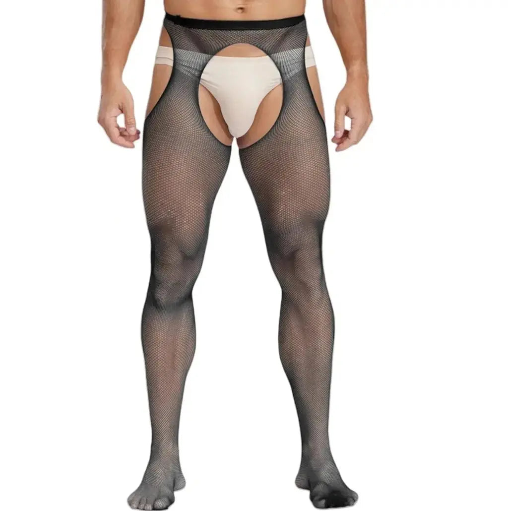 Sexy Net Tights Men's Pantyhose - WOWihte