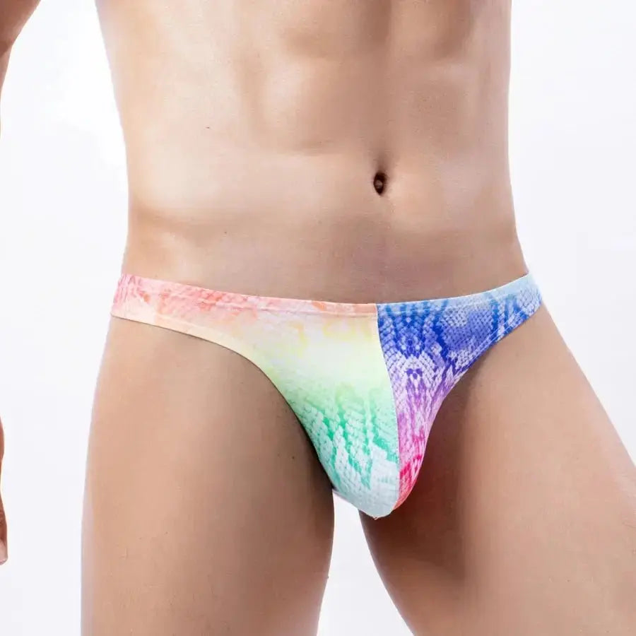 Sexy Print Breathable Men's Thong - WOWihte