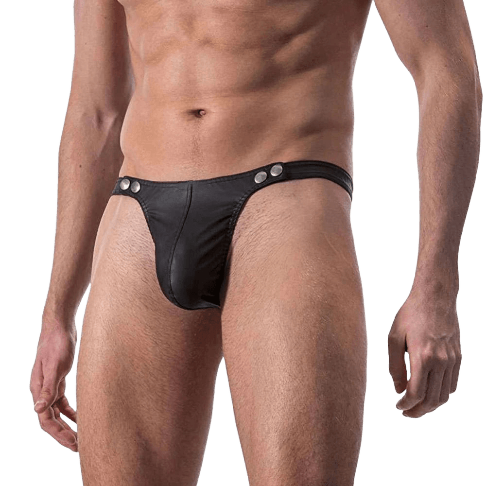 Sexy PU Leather T - Back Thong - WOWihte